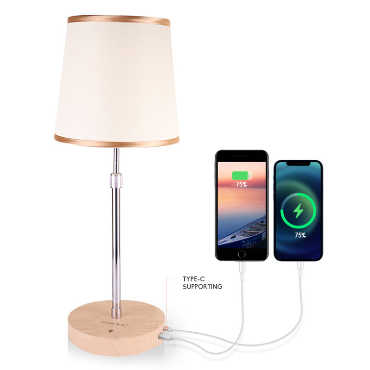 JOWHOL Touch Control Bedside Lamps With Fast Usb Charging Port, Table